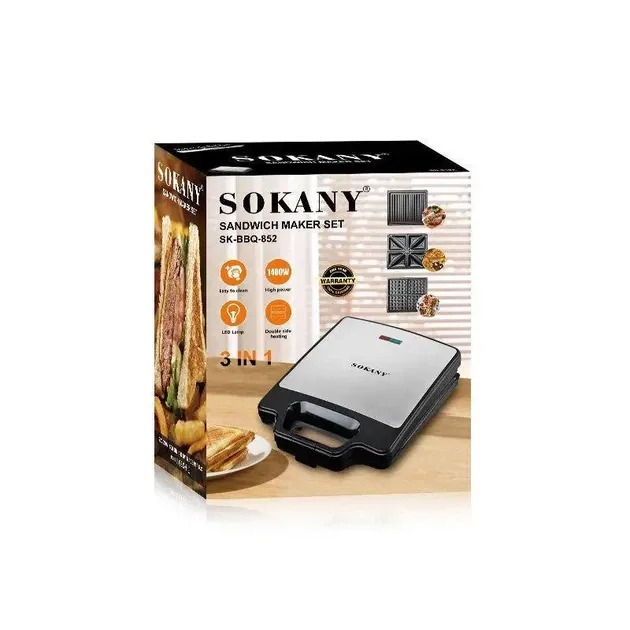 Зображення товару Сендвічниця-мультимейкер Sokany SK-BBQ-852 2