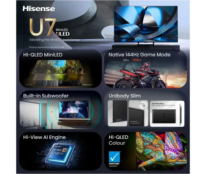 Зображення товару Телевізор Hisense діагональ 65" MiniLED 65U7SE 5