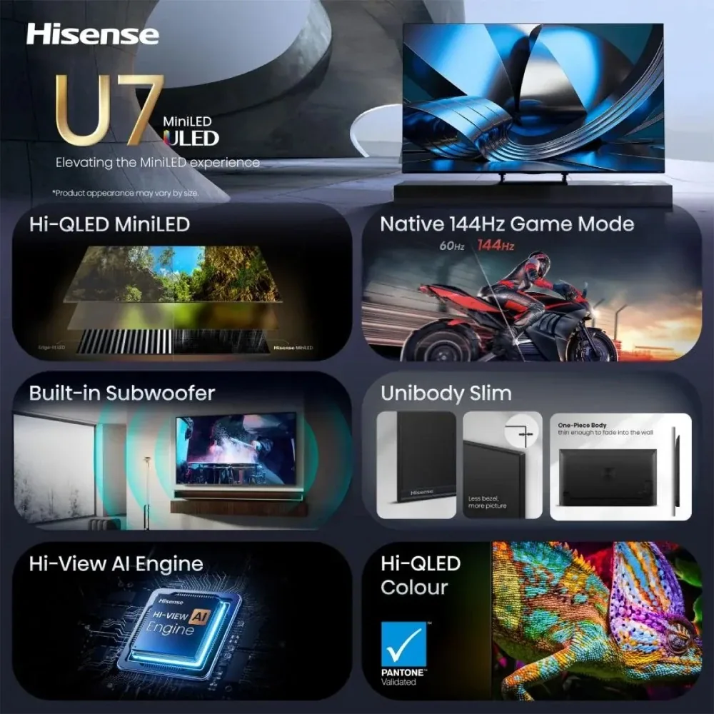 Зображення товару Телевізор Hisense діагональ 50" UHD 50U7SE 4