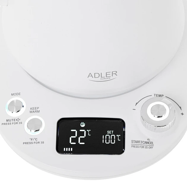 Зображення товару Чайник метал Adler AD-1349 white3