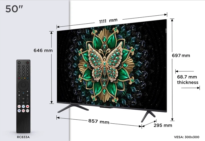 Зображення товару Телевізор Tcl діагональ 50" MiniLED 50C6K2