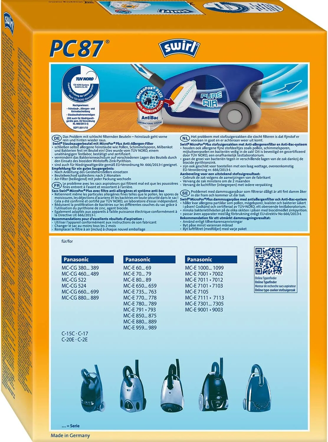 Зображення товару Мішок для пилос. Swirl Swirl PC871