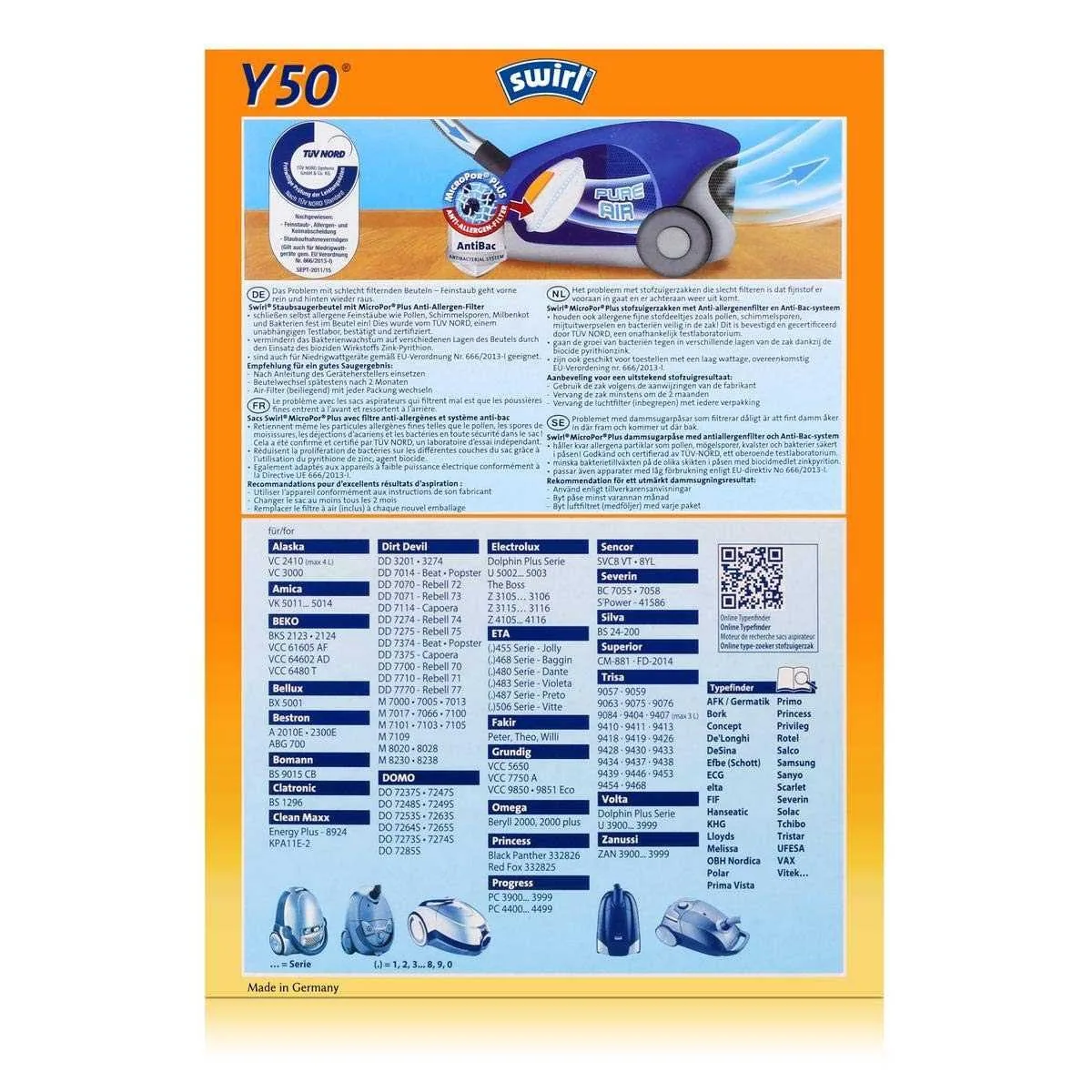 Зображення товару Мішок для пилос. Swirl Swirl Y501